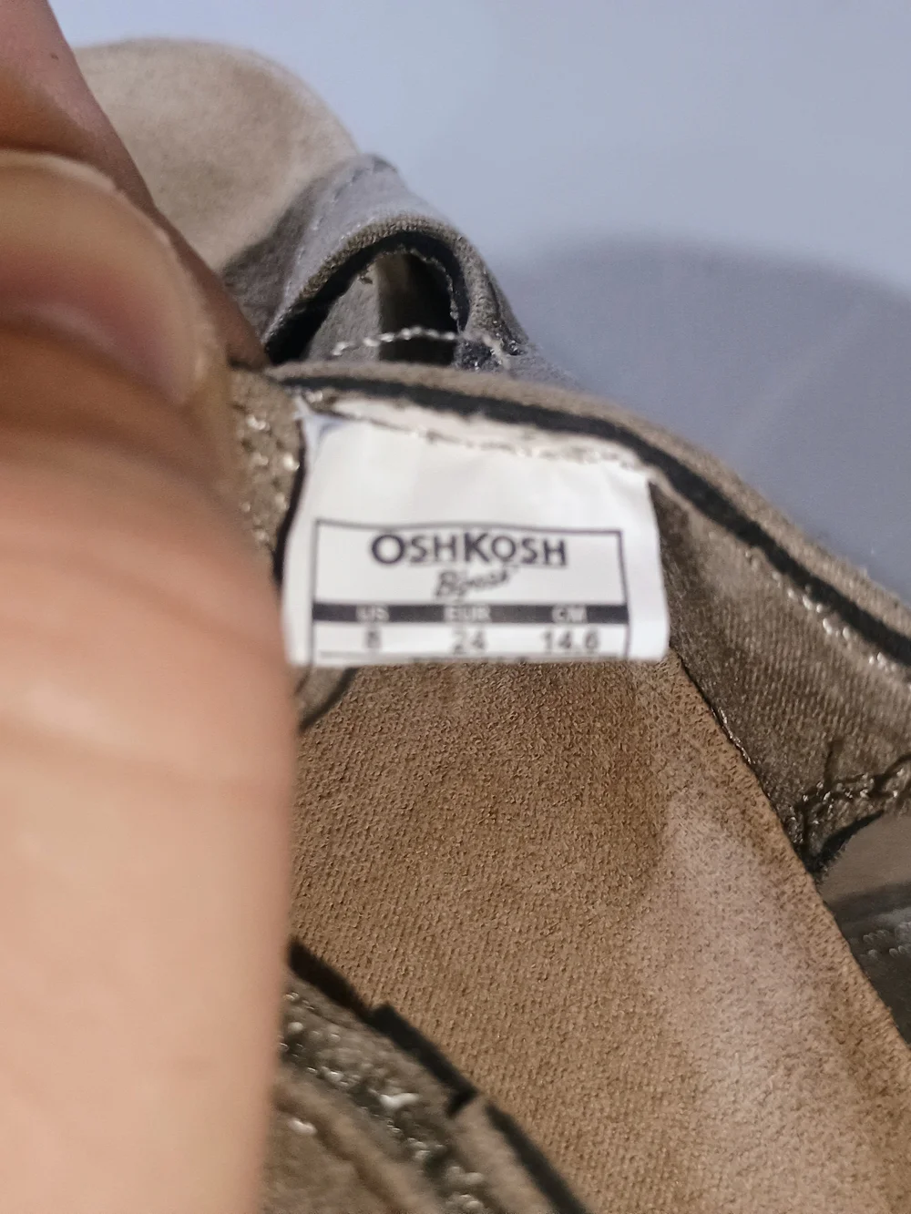 OshKosh B'gosh Neutral Taupe Suede Double Buckle Sandals